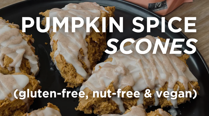 Pumpkin Spice Scones (gluten-free, nut-free, vegan)